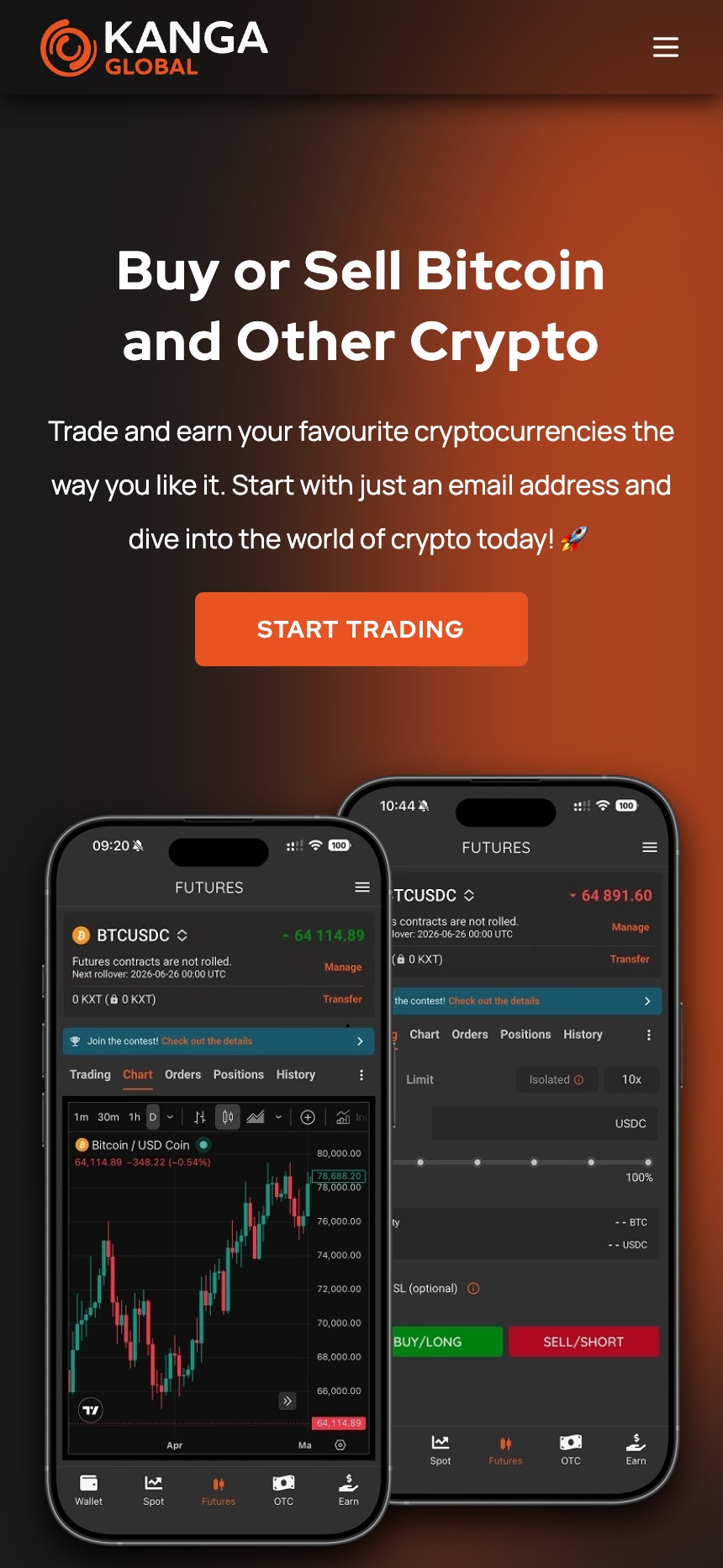 Kanga Global real public mobile website