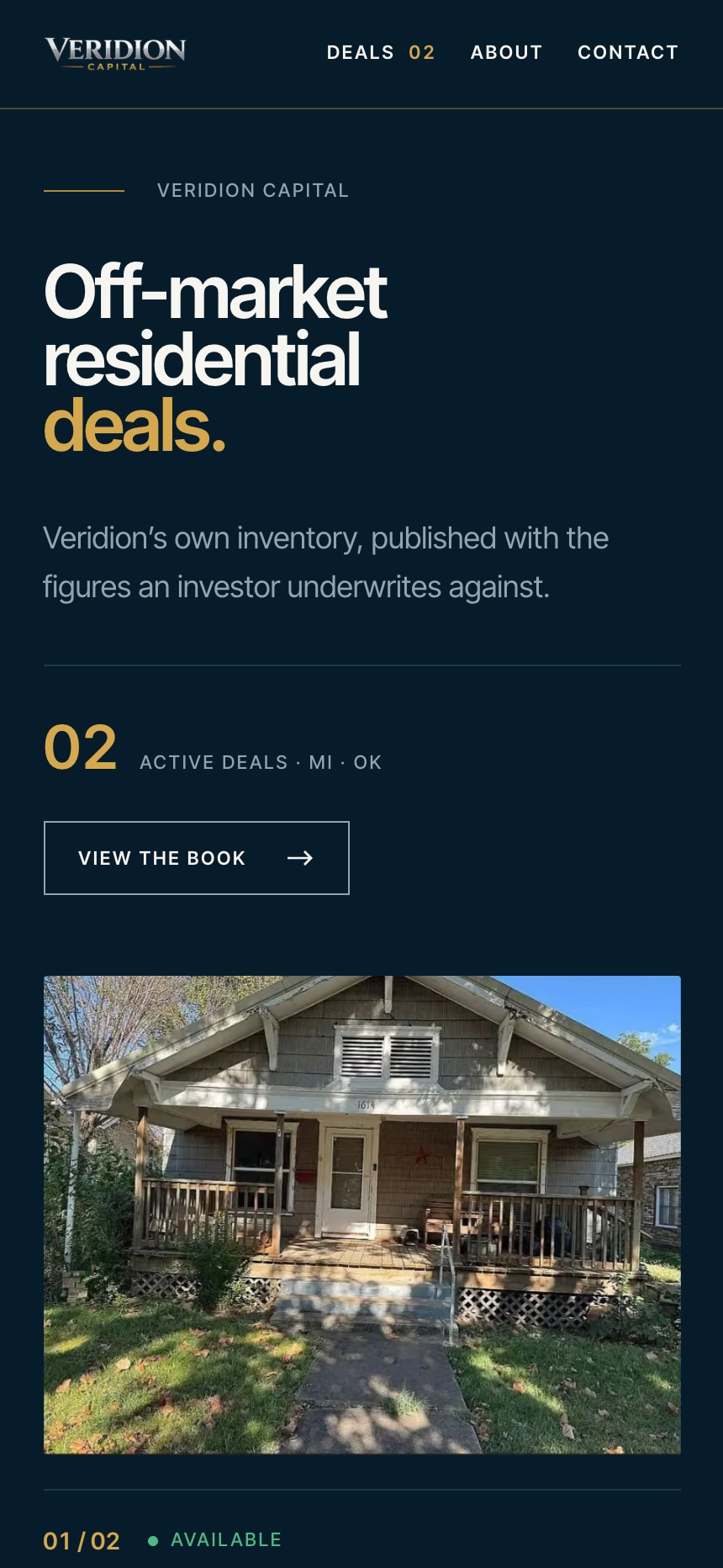 Veridion acquisition book on a mobile screen